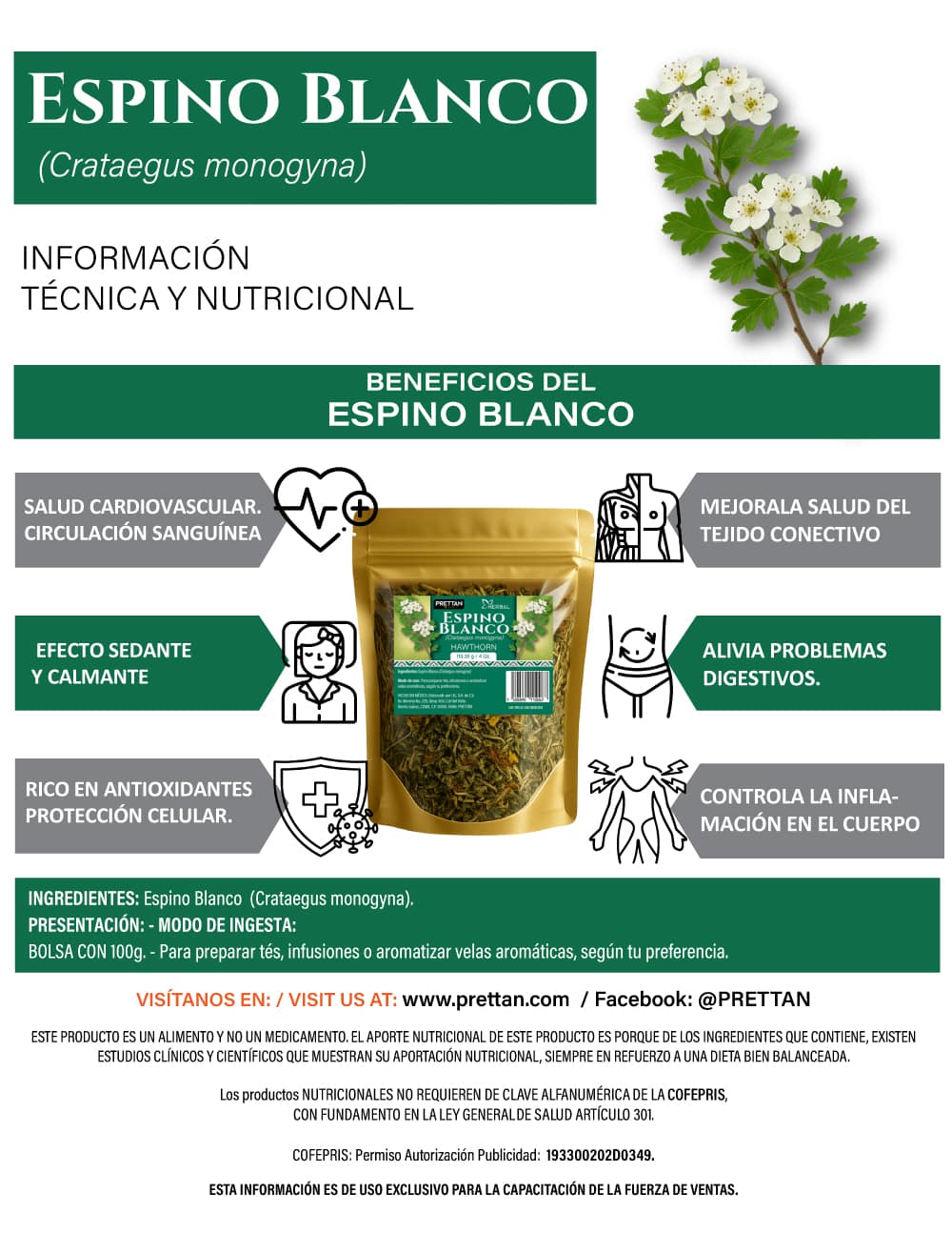 ESPINO BLANCO 100g - Imagen 2
