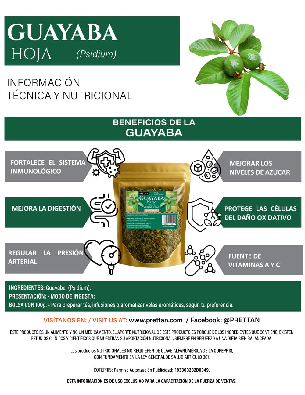 GUAYABA HOJA 100G - Imagen 2