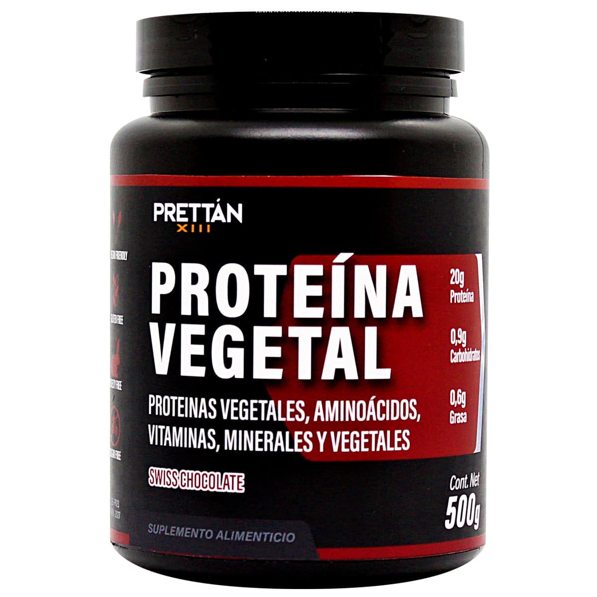 Proteína vegetal, aminoácidos, vitaminas y minerales (Sabor Swiss chocolate)
