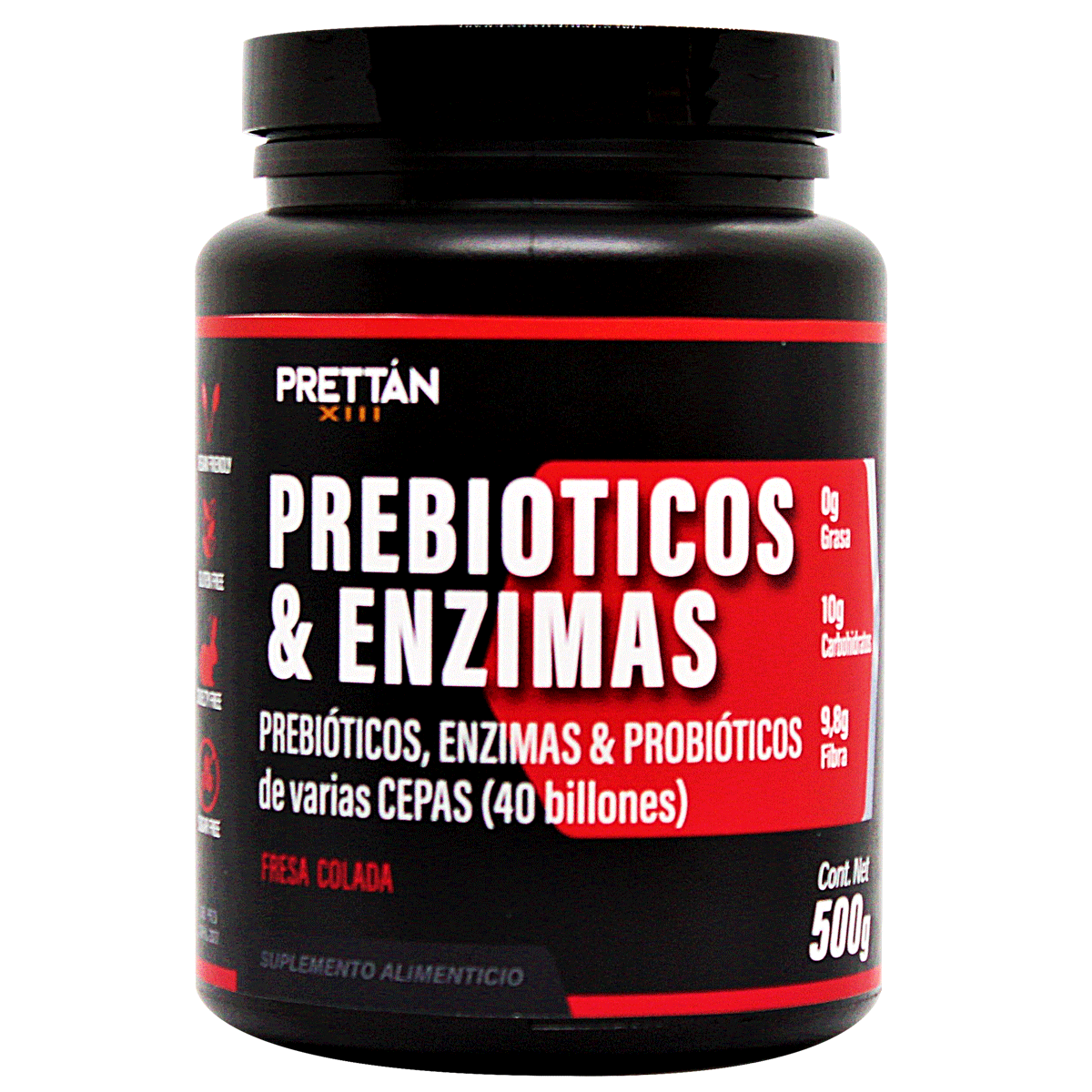 PREBIOTICOS & ENZIMAS SABOR FRESA COLADA 500G