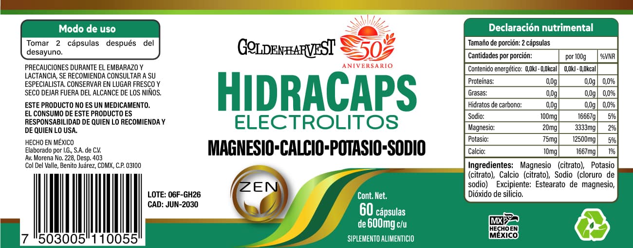 HIDRA CAPS ELECTROLITOS - Imagen 2