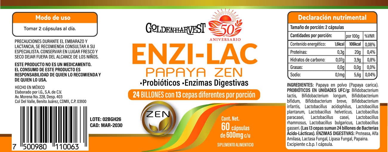 ENZI-LAC PAPAYA ZEN - Imagen 2