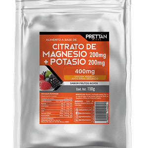 Citrato de magnesio y potasio (Polvo sabor frutos rojos)