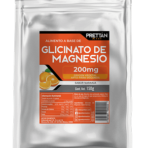 Glicinato de magnesio (Polvo sabor naranja)
