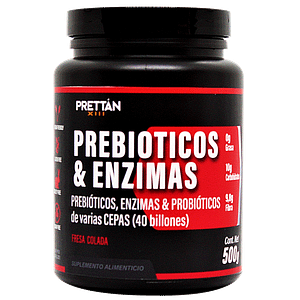PREBIOTICOS & ENZIMAS SABOR FRESA COLADA 500G