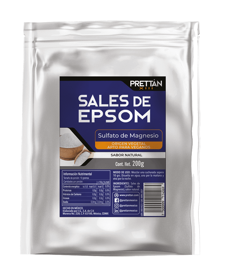 Sales de Epsom en polvo sabor natural