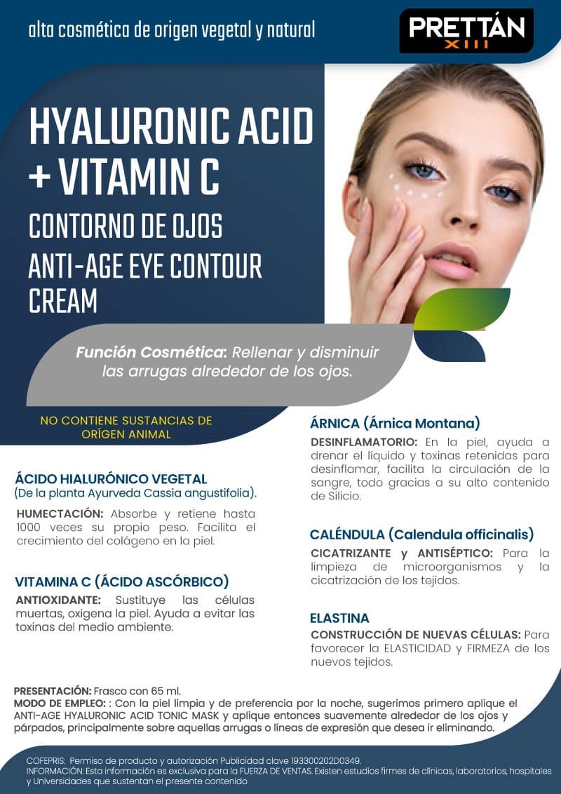 HYALURONIC ACID EYE CONTOUR + VITAMIN C CREAM - Imagen 5