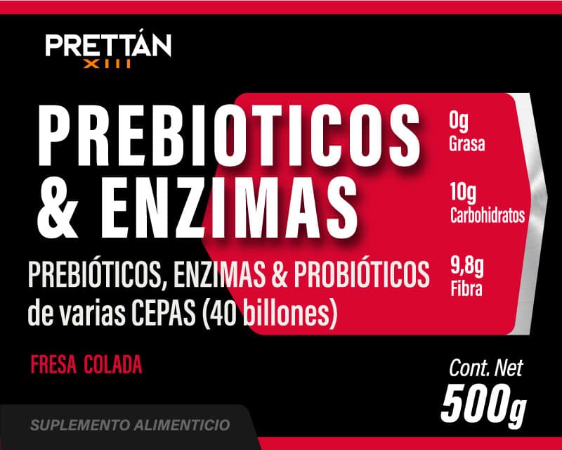 PREBIOTICOS & ENZIMAS SABOR FRESA COLADA 500G - Imagen 3