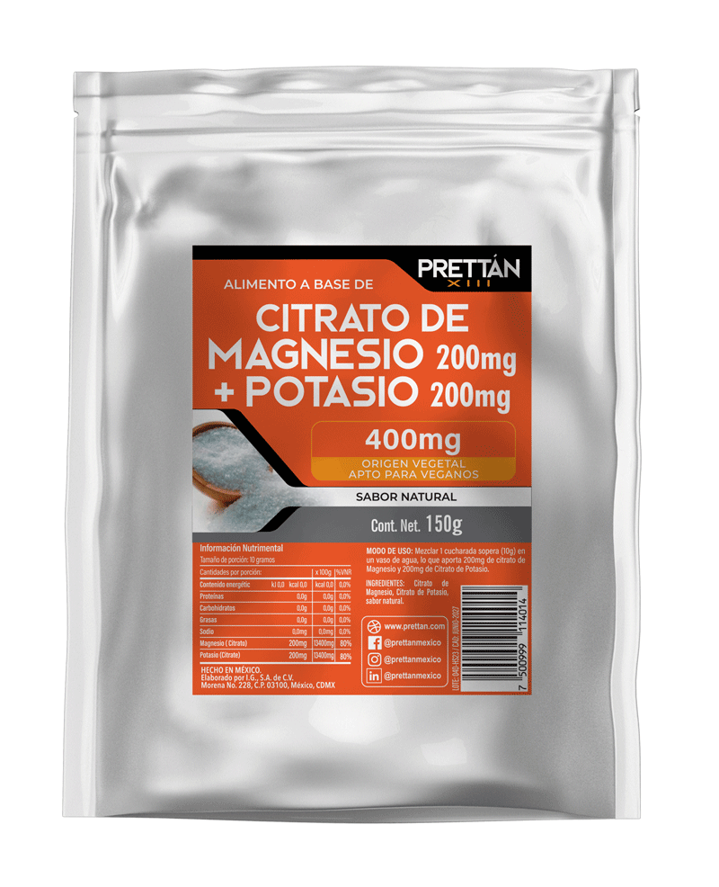 Citrato de magnesio y potasio (Polvo sabor natural)