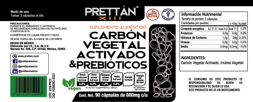 Carbón Vegetal Activado & prebióticos (Cápsulas) - Imagen 7