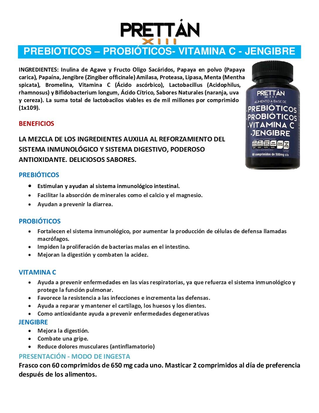 Prebióticos, Probióticos, Vitamina C y Jengibre - Imagen 5