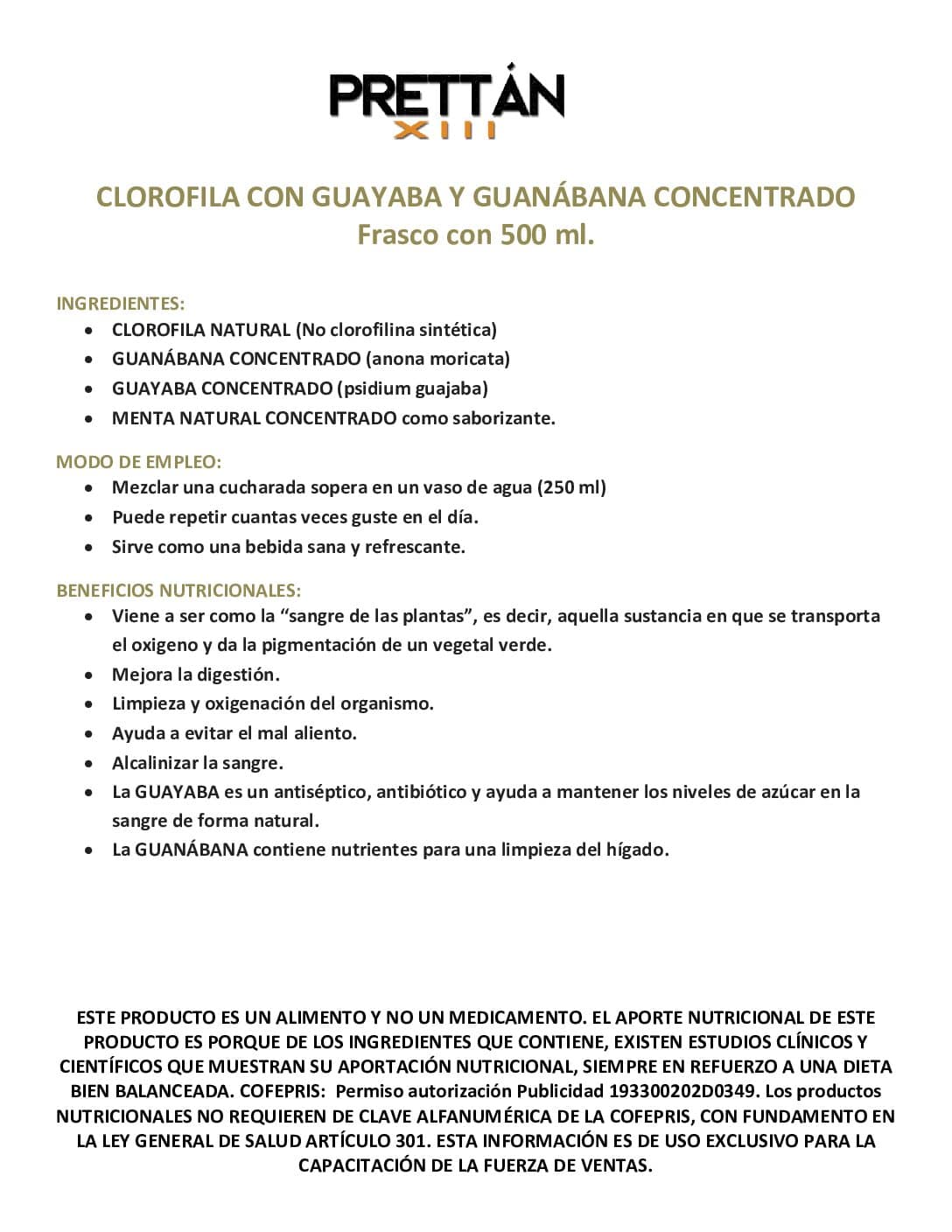 Clorofila Guayaba y Guanábana - Imagen 2