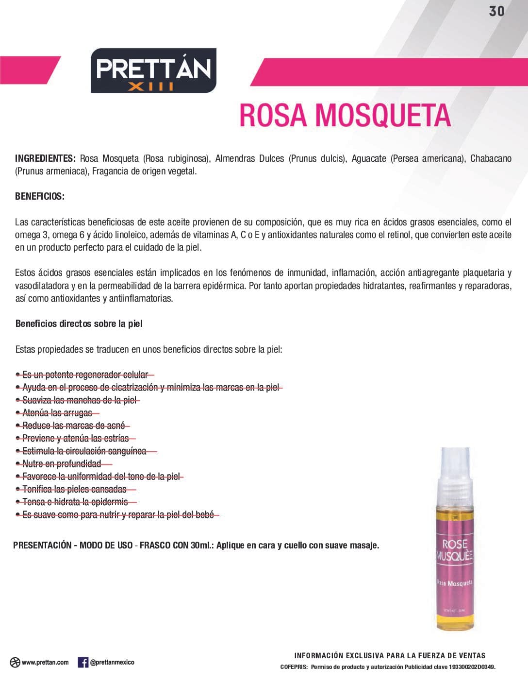 Rosa Mosqueta (Aceite Facial con Vitamina C) 30 ml - Imagen 2