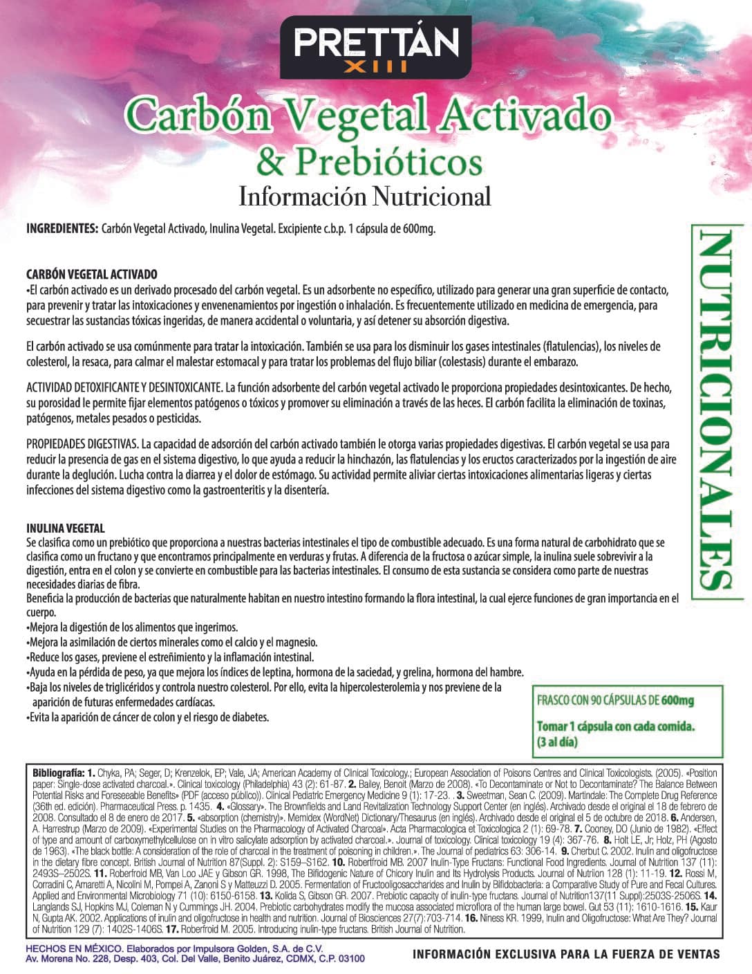 Carbón Vegetal Activado & prebióticos (Cápsulas) - Imagen 10