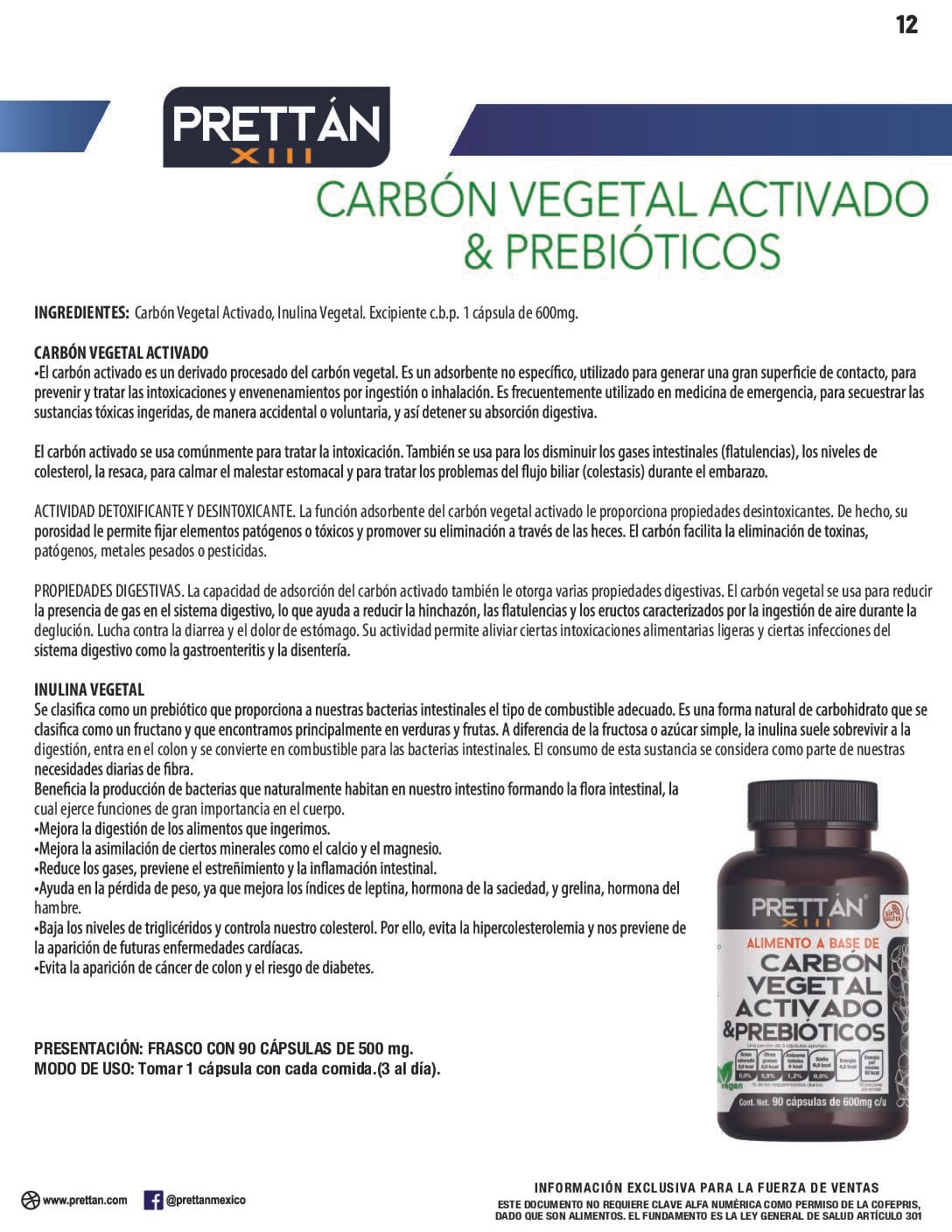 Carbón Vegetal Activado & prebióticos (Cápsulas) - Imagen 6
