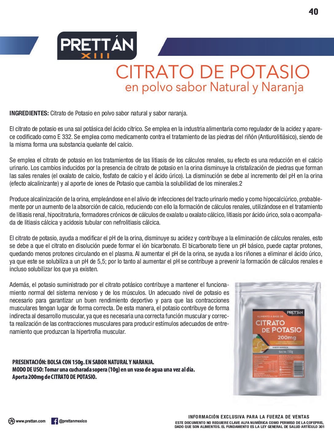 Citrato de potasio en polvo sabor Natural - Imagen 5