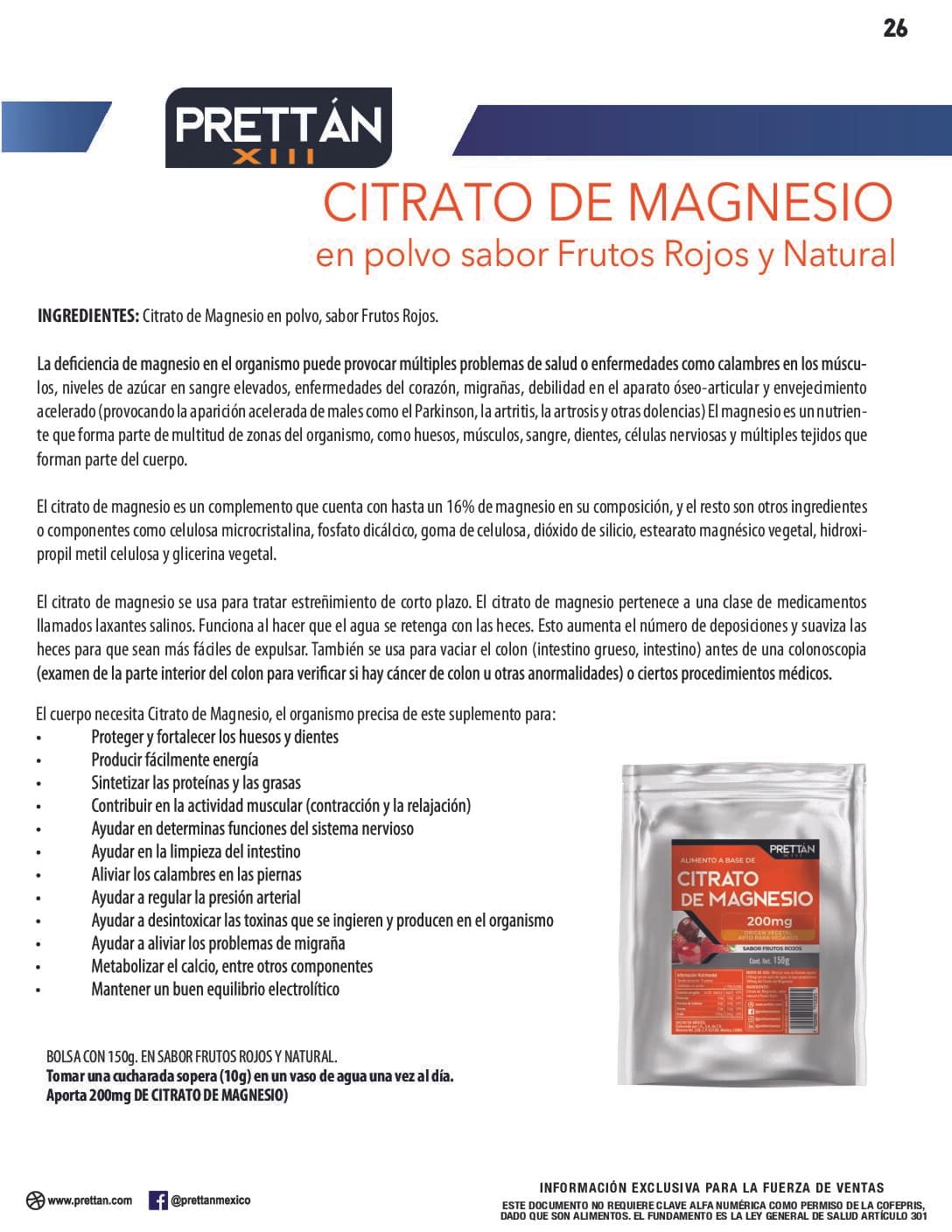 Citrato de magnesio en polvo sabor Natural - Imagen 5