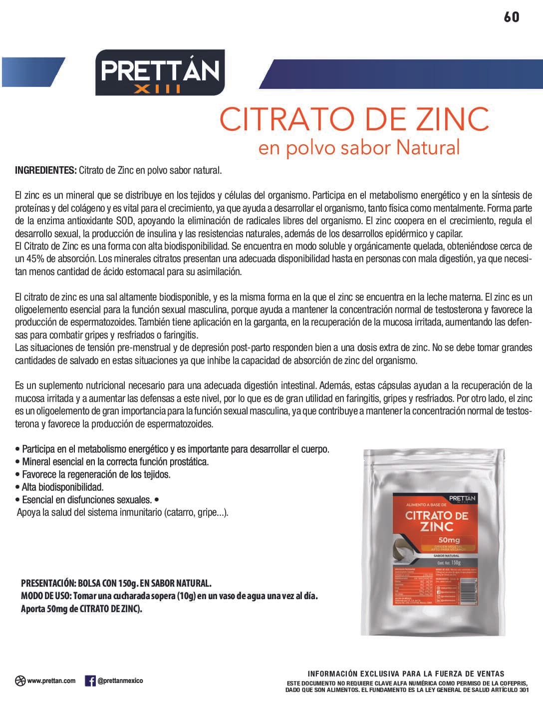 Citrato de zinc en polvo sabor Natural - Imagen 6