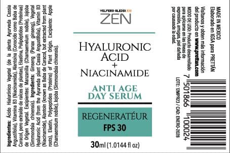 HYALURONIC ACID + NIACINAMIDE ANTI AGE DAY SERUM- REGENERATÉUR - Imagen 6