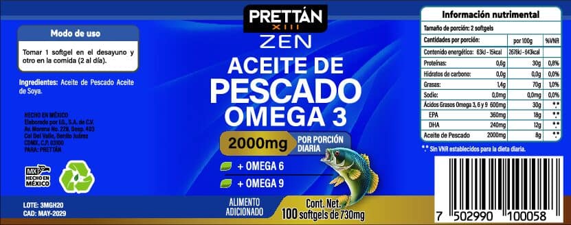 Aceite de pescado omega 3 - Imagen 2