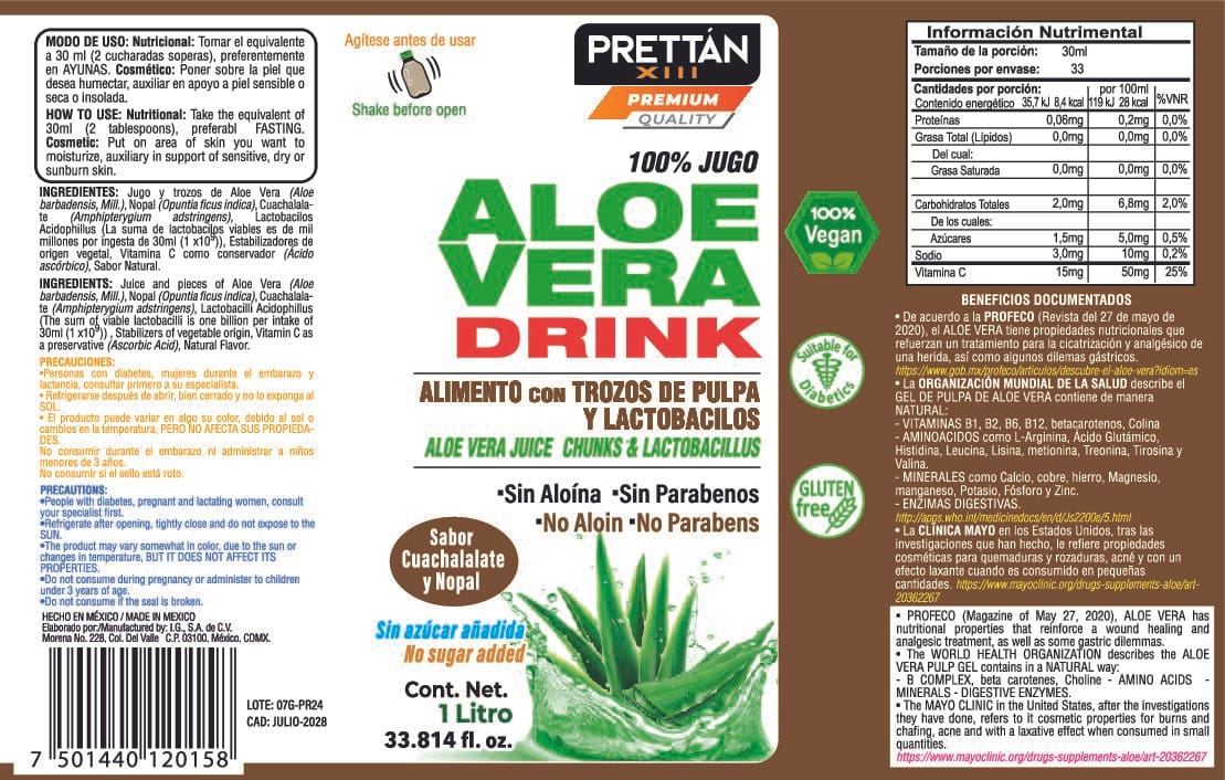 Jugo y pulpa de Aloe Vera (Drink) - Imagen 2