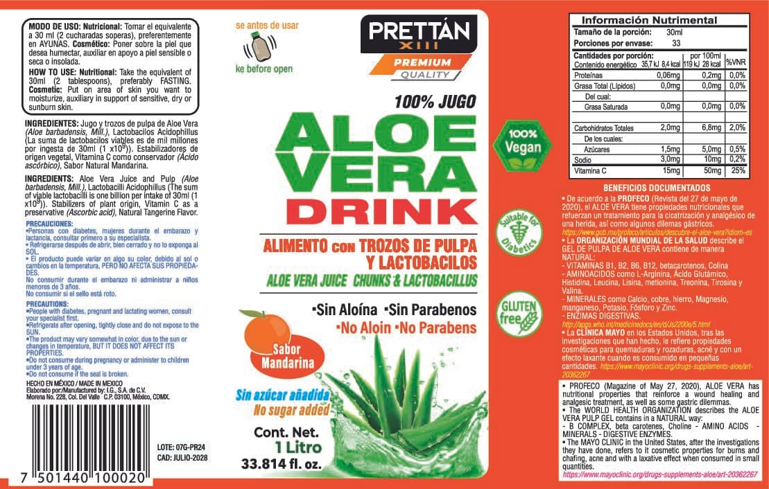 Jugo y pulpa de Aloe Vera (Drink) - Imagen 3