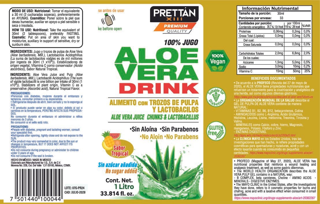 Jugo y pulpa de Aloe Vera (Drink) - Imagen 6