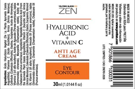 HYALURONIC ACID + VITAMINA C ANTI AGE CREAM - EYE CONTOUR - Imagen 5
