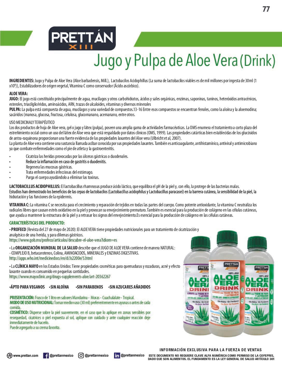 Jugo y pulpa de Aloe Vera (Drink) - Imagen 12